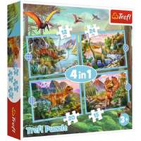 Trefl Dinoszauruszok 4az1-ben puzzle szett – Trefl
