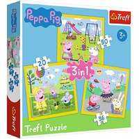 Trefl Peppa malac: Egy boldog nap 3 az 1-ben puzzle – Trefl