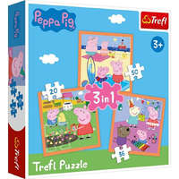 Trefl Peppa malac: A leleményes Peppa 3 az 1-ben puzzle – Trefl