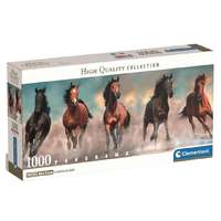 Clementoni Vágtató lovak 1000 db-os HQC panoráma puzzle 98×33 cm – Clementoni