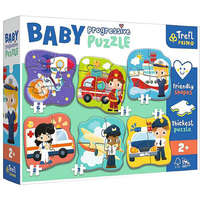 Trefl Foglalkozások és járművek 6 az 1-ben Baby Progressiv puzzle – Trefl