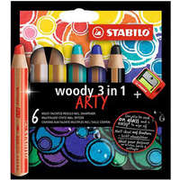 Stabilo Stabilo Woody 3in1 ARTY színes ceruza szett 6 db-os