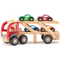 Woodyland Fa autószállító kocsi kisautókkal játékszett – Woodyland