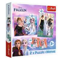 Trefl Disney: Jégvarázs 2.- Hercegnők a földjükön puzzle és memóriakártya 2 az 1-ben szett – Trefl