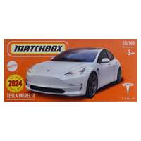 Mattel Matchbox: Tesla Model 3 fehér kisautó papírdobozban 1/64 – Mattel