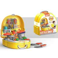Magic Toys Little Chef minikonyha készlet vállra akasztható hátizsákban 26 db-os készlet