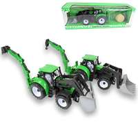 MK Toys Farm traktor markolóval és szénabálával