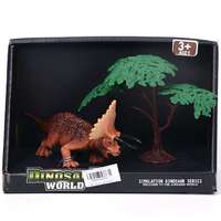 MK Toys Triceratops dinoszaurusz figura fával 15 cm