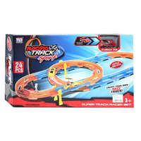 MK Toys Super Track 24 db-os versenypálya szett spirállal és hátrahúzható autóval 1/64
