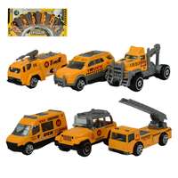 Magic Toys Truck Team: Építőipari kisautók 6 db-os szett 1/64-es