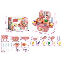Magic Toys Lányos mini játékkonyha szett kiegészítőkkel 29 cm