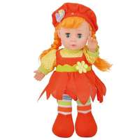 Magic Toys Vörös hajú rongytestű baba piros sapival 30 cm-es
