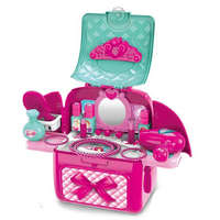 Magic Toys Pink hordozható 2az1-ben szépségasztal játékszett hátizsákban