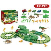 Magic Toys Dinoszaurusz kalandpark autópálya szett 151 db-os