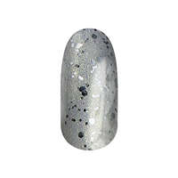 Diamond Nails Gél Lakk - DN110 - Arany csillám ezüst hexagonokkal - Zselé lakk