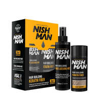 Nishman Nishman Hair Building Keratin Fiber + Locking Mist Set/Light Brown 20g+100ml