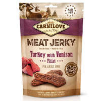 Brit Carnilove Jerky Snack Turkey with Venison Fillet – pulyka szarvas filével 100g