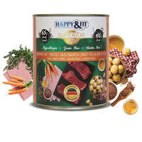 Happy & Fit Happy&Fit Superior Dog Konzerv Friss Vaddisznóhús S.répával burgonyával 800g