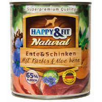 Happy &amp; Fit Happy Fit Natural Dog Konzerv Kacsa-Sonka Sütőtökkel-Aloe Verával 400g