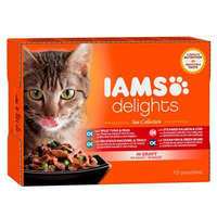 IAMS Iams Cat Delights SEA IN GRAVY multipack, többféle halas íz, ízletes szószban 12x85g