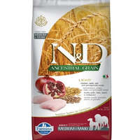 Farmina N&D Dog Ancestral Grain csirke tönköly zab gránátalma adult light medium maxi 12kg