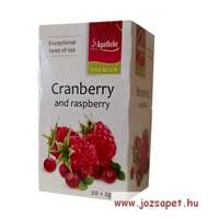 Apotheke Apotheke - Tőzegáfonya és Málna Tea, 20 filter - Premier Selection