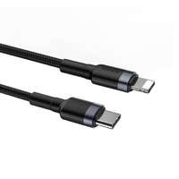 Baseus Baseus USB C - Lightning PD 18W kábel 1m fekete (CATLKLF-G1)