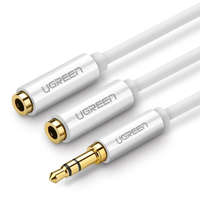 UGREEN UGREEN 3.5 jack audio elosztó kábel 0.2m fehér (10739)