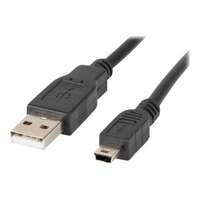 Lanberg Lanberg USB 2.0 - mini USB kábel fekete 1.8m (CA-USBK-10CC-0018-BK)