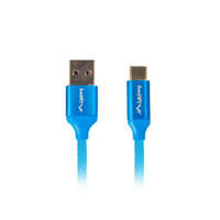 Lanberg Lanberg Premium USB 2.0 - USB C kábel Quick Charge 3.0 1m (CA-USBO-22CU-0010-BL)