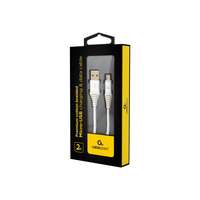 Gembird Gembird Prémium micro USB 2.1A kábel 2m ezüst (CC-USB2B-AMMBM-2M-BW2)