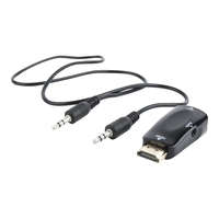 Gembird Gembird Passzív HDMI-VGA átalakító adapter, audio támogatással (A-HDMI-VGA-02)