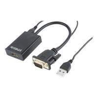 Gembird Gembird VGA to HDMI +audio átalakító konverter (A-VGA-HDMI-01)