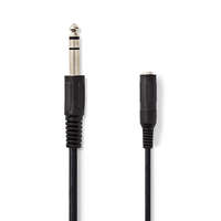Nedis Nedis 6.35 mm-es dugó - 6.35 mm-es aljzat sztereó audio kábel 5m fekete (CAGL23050BK50)