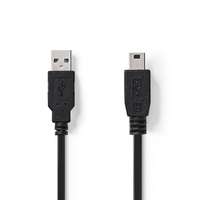 Nedis Nedis A dugó - Mini 5 tűs dugó USB 2.0 kábel 1m fekete (CCGL60300BK10)