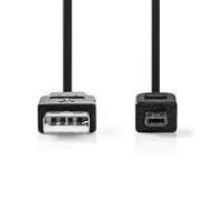 Nedis Nedis USB 2.0 USB A - Hirose min 4 tűs kábel fekete 2m (CCGP60200BK20)