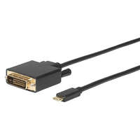 Microconnect Microconnect USB C - DVI-D 24+1 kábel 1.8m (USB3.1CDVI18B)