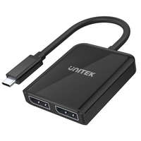 Unitek Unitek Prémium USB 3.1 USB C - 2X Displayport 1.4 8K 60Hz átalakító konverter (V1407A)
