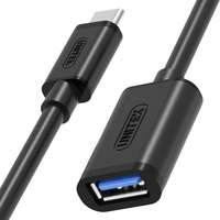 Unitek Unitek USB C apa - USB-A 3.0 anya OTG kábel, 0.15m (Y-C476BK)