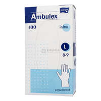 Ambulex Ambulex púderezett, latex vizsgálókesztyű L 100 db