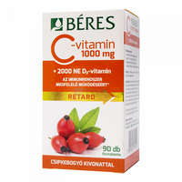 Béres Béres C-vitamin 1000 mg filmtabletta csipkebogyó kivonattal + 2000 NE D3 90 db