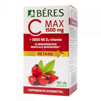 Béres Béres C MAX 1500 mg csipkebogyó kivonattal + 3000 NE D3-vitamin retard filmtabletta 90 db