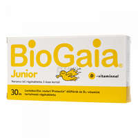 Biogaia Biogaia Junior + D-vitamin étrend-kiegészítő rágótabletta 30 db
