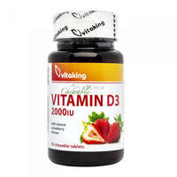 Vitaking Vitaking D3-vitamin 2000NE rágótabletta 90 db