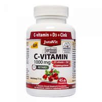 JutaVit JutaVit C-vitamin 1000 mg csipkebogyó + D3 + cink retard filmtabletta 45 db
