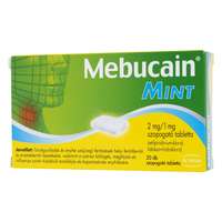 Mebucain Mebucain Mint 2 mg / 1 mg szopogató tabletta 20 db