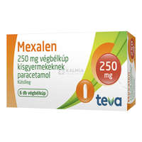 Mexalen Mexalen 250 mg végbélkúp kisgyermekeknek 6 db