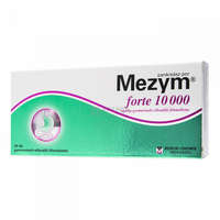 Mezym Forte Mezym forte 10 000 egység gyomornedv-ellenálló filmtabletta 20 db