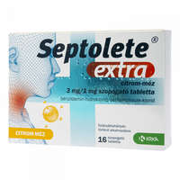 Septolete Septolete Extra citrom-méz 3 mg/1 mg szopogató tabletta 16 db