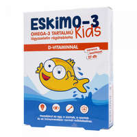 Eskimo Eskimo 3 Kids Omega-3 D-vitamin rágótabletta narancs 27 db